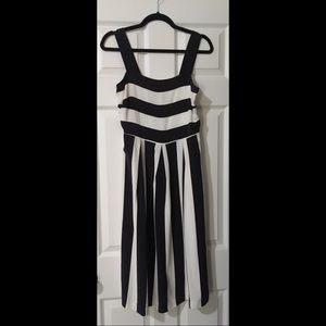 Garnet Hill black and white silk dress